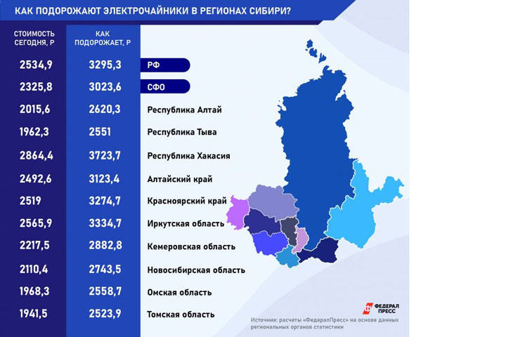 На злобу дня - о ценах на электрочайники в Хакасии