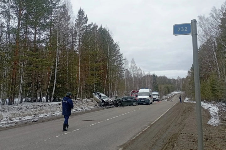 На трассе в лобовом столкновении двух автомобилей погиб мужчина