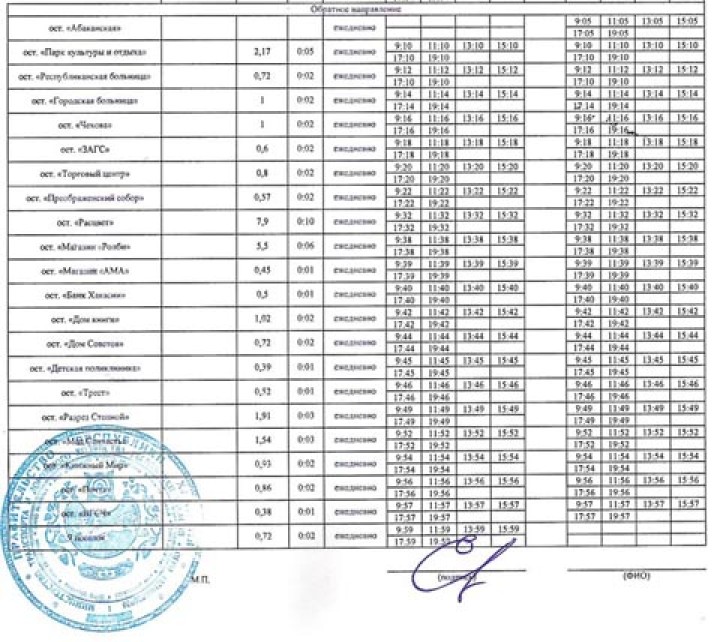 На линии Абакан - Черногорск возобновил работу маршрут №119