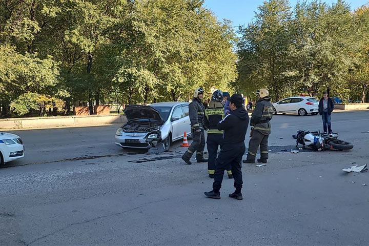 В Абакане на улице пострадал мотоциклист