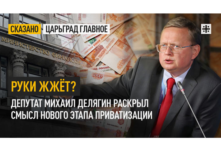 Руки жжёт? Депутат Михаил Делягин раскрыл смысл нового этапа приватизации