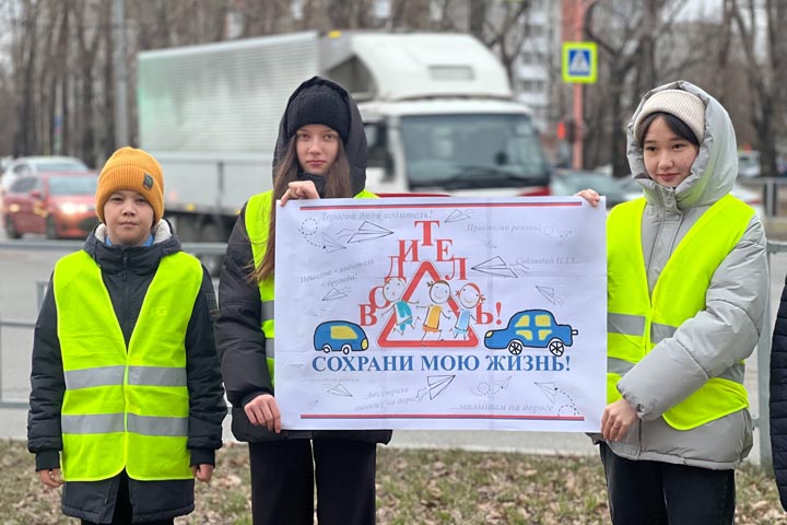 В Абакане дети попросили водителей сохранить их жизни